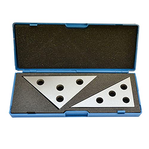 TINVHY 2-Pack Angle Blocks Set 30-60-90 Degree & 45-45-90 Degree Precision Machinist Measurement Tool