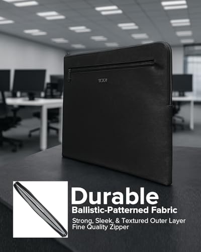 Image of TUMI 16 /15- Inch Laptop Sleeve Case Official Licensed by CG Mobile - Ballistic Nylon Protective Laptop /MacBook Bag, Durable & Stylish Slim Laptop Sleeve for Men & Women - Black