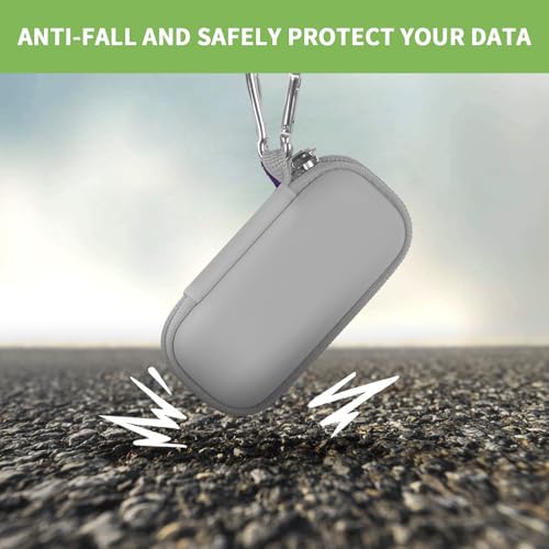 Image of USB Flash Drive Case, SD Card /Thumb Drive /Memory Cards Holder, Bag Only | SDXC /SDHC Storage, Electronic Accessories Organizer for SanDisk / for Samsung, for Students /IT /Office /School /Travel, Grey