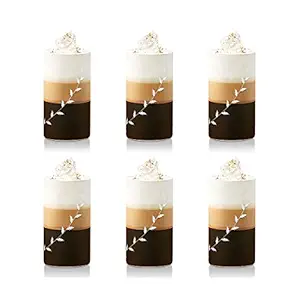 Borosil 350 ml Set of 6 pcs Krip Vision Transparent Drinking Glass | Borosilicate Glass Tumblers for Water, Cold Drinks, Juice| Flame Proof, Microwave & Dishwasher Safe | for Daily use & Gifting