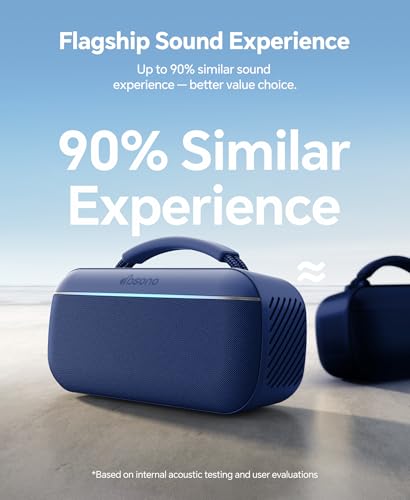 Image of dbsono Portable Bluetooth Speaker Wireless: 100W(Peak) SoundPulse 2.0 with BassBoost, Waterproof Loud Party Speakers, Unlimited Pairing, TWS for Outdoor /Indoor, Beach Vacation Essential, Blue