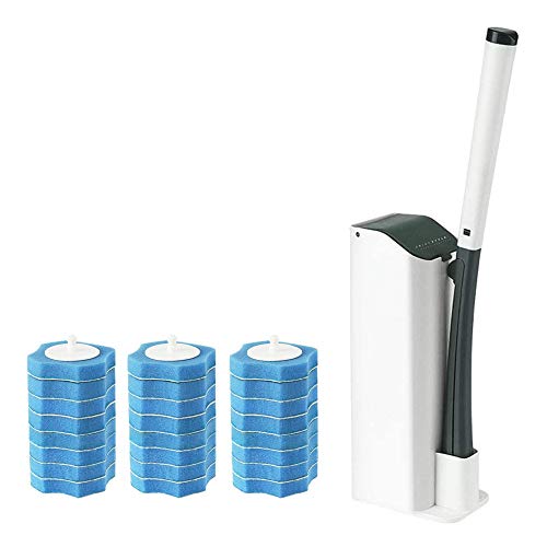 Mu Mianhua Toilet Wand Kit Houder Reinigingssysteem met Wegwerp Refill Hoofden 24 Stuks