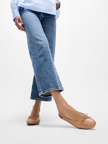 Fitflop Delicato Bow - Zapatos Planos de Ballet para Mujer, marrón Claro, 8 UK Narrow