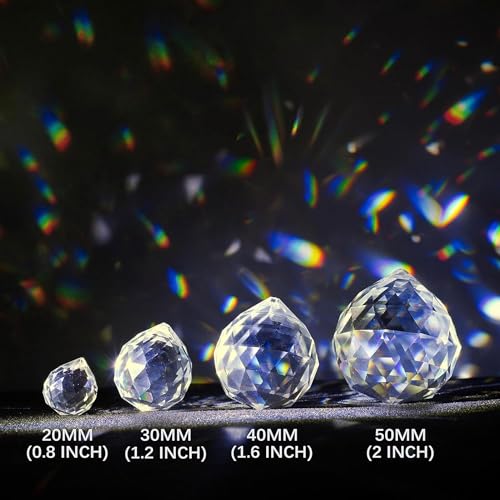 image for HDCRYSTALGIFTS Crystalsuncatcher 20mm/30mm/40mm Clear Crystal Ball Pri