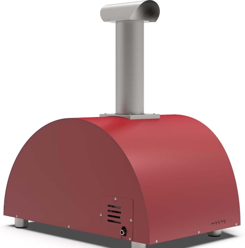 Alfa Moderno 2 Pizze Natural Gas Pizza Oven - Antique Red - FXMD-2P-MROR-U