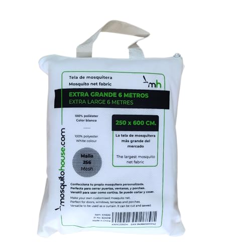 Tela de mosquitera 6x2,50m Blanco