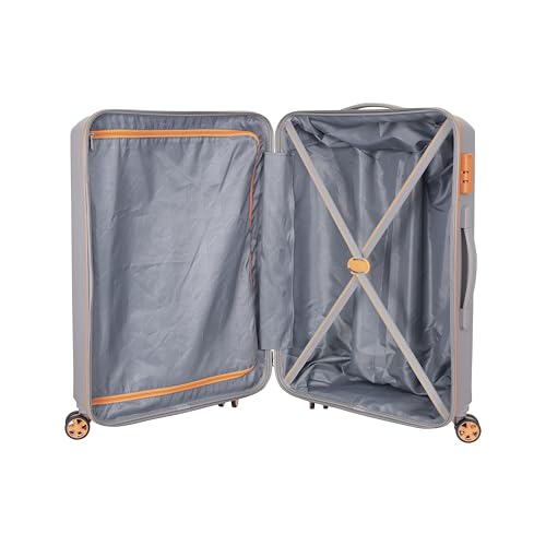 Image of Kamiliant American Tourister Medium Harrier Zing 68 Cms Check-in (PP) Hard Sided 8 Wheels Spinner Luggage /Suitcase /Trolley Bag (Light Grey) (Double Wheel), Medium