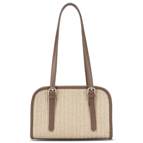 Image of Straw Shoulder Bag for Women Woven Beach Purse Summer Purse Straw Bags for Women 2025