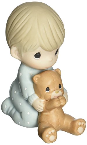 Precious Moments 152002 I Pray The Lord My Soul to Keep, Bisque Porcelain Figurine, Boy