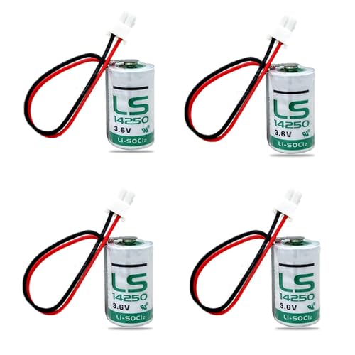 YICUAA�i4����jLS14250 1/2AA 3.6V 1200mAh ER14250 �����p�d�r �������[�^�[ �d�C���[�^�[ �K�X�p�d�r,�A