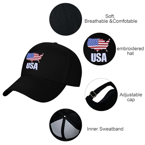 Image of Embroidered Baseball Cap for Women Men Adjustable Baseball Hat Black Baseball Cap Trucker Hat