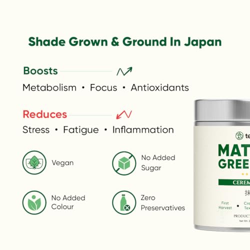 Image of Tencha Ceremonial Grade Japanese Matcha Green Tea Powder 25g | Ceremonial Grade Matcha | Japanese Green Tea Powder | Smooth Balanced Taste | Vibrant Green Colour | Traditional Preparation