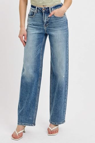 SALT TREE Risen Jeans - High Rise Wide Leg Baggy Jeans - PW211253