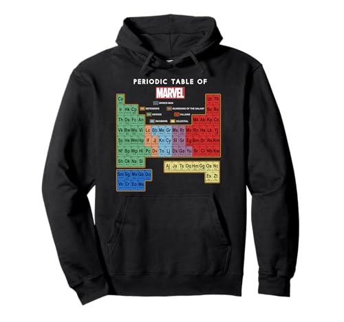 Image of Marvel Ultimate Periodic Table Of Elements Pullover Hoodie