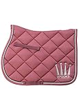 springschabracke krämer ♡ feiner SPOOKS-Schriftzug Saddle Pad Crown Shiny - DE (Farbe: dark rose; Größe: jumping)