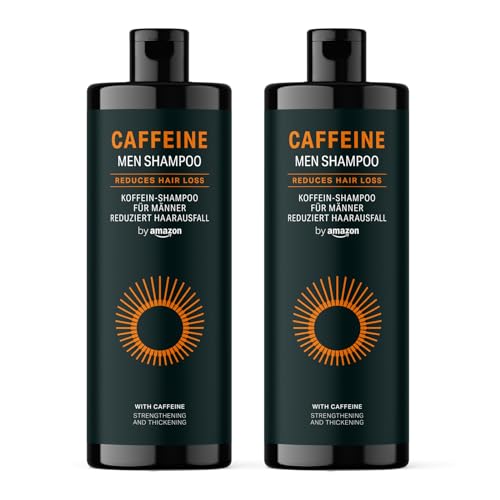 by Amazon Shampooing à la caféine pour homme, 2 x 400 ml