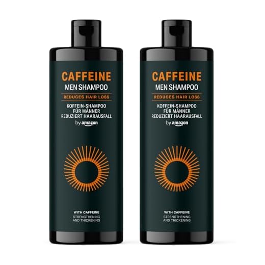 by Amazon - Champú Caffeine Men, 2 x 400 ml