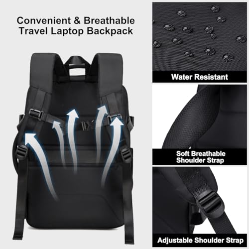 Image of Chantria by Arcitc Hunter Travel Backpack for Women 33L Large Laptop Backpack Expandable Clothes Pocket Waterproof Toiletry Pouch 180 Opening Multi-function 2 in 1 Office Backpack