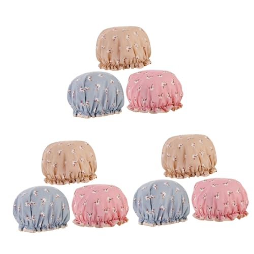 Bonnets de douche imperméables et élastiques avec motifs imprimés de salle de bain