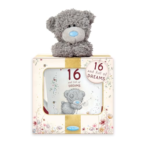 Me to You Tatty Teddy - Taza de 16 cumpleaños y juego de regalo en caja de felpa