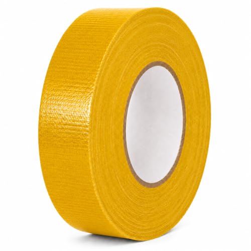 Image of GGR Supplies CDT-36 Industrial Grade Cloth Duct Tape, Ochre Yellow 1.5 Inch x 60 Yards, Waterproof UV Resistant Heavy Duty, Clean Removal with No Sticky Residue for Repairs, Packaging, and Bundling