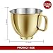 5 QT Stainless Steel Mixer Bowl Compatible with KitchenAid Artisan&Classic Series 4.5-5QT Tilt-Head Mixers K45 KSM70 KSM150 etc. Replacment for KitchenAid Mixer Bowl(Heavy Duty Radiant Gold)