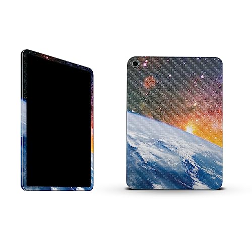 Image of MightySkins Carbon Fiber Skin Compatible with Apple iPad 10.9 inch 10th Gen (2022) Full Wrap Kit - Global Sunrise | Protective Durable Textured Carbon Fiber Finish | Easy to Apply | Made in The USA