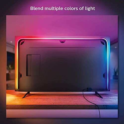 Image of Philips Hue Gradient LED LightStrip 55in (Sync with TV, Music and Gaming), Hue Hub & Hue Sync Box Required (Renewed)