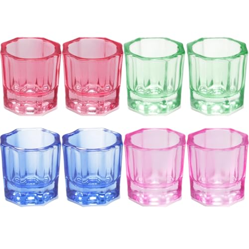 8pz Vasos de Vidrio para Nail Art Manicura Profesional miniatura 1