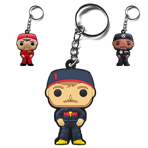 Racing Driver Car Key Chain Keychain Auto Tire Compatible with Formula One F1 Team Fan Gift Accessory (Max)