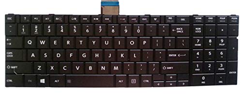 Replacement Keyboard Compatible with Toshiba Satellite C50-A C55-A C55D-A C55T-A C55DT-A C55DT-A C55-A5302 C55-A5281 C55D-A5206 C55DT-A5348 C55T-A5222 Series Laptop Black US Layout