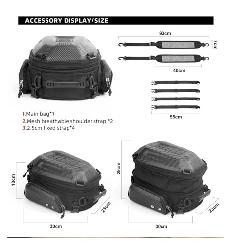 Bolsa de moto universal e impermeable con gran capacidad de almacenamiento 7