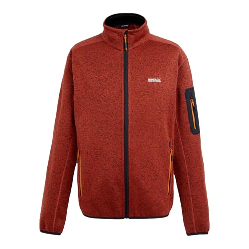 Regatta Herren Jacke Outdoorjacke Fleecejacke Newhill, Farbe:Rot, Artikel:-K1W red Ochre, Größe:M