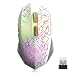 TENMOS K6 Wireless Gaming Mouse, Rechargeable Silent LED Optical Computer Mice with USB Receiver, 3 Adjustable DPI Level and 6 Buttons, Auto Sleeping Compatible Laptop/PC/Notebook (White)