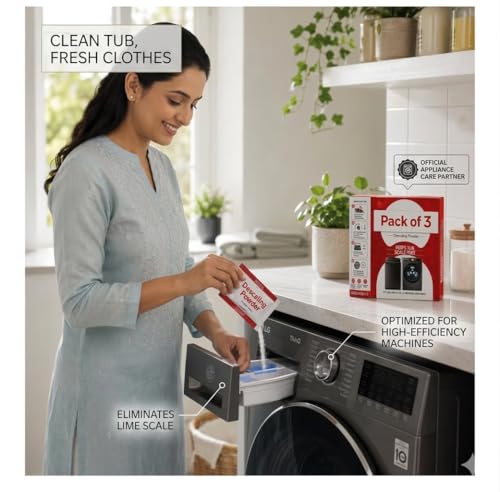 Image of VD Creative Washing Machine Cleaner Powder |Descaler for Front Load & Top Load Washing Machines|Drum & Tub Deep Cleaning Powder | Pack of 3 (100 Gm /Pack)|With LG SCALGO (Packaging May vary)