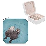 VstaDank Otters - Joyero portátil para anillos, bonito joyero de gran capacidad, organizador de joyas para madres, regalos para aretes, anillos, pulseras de mano