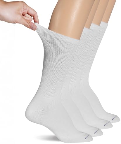 Dr. Scholl's womens Diabetes & Circulator Socks - 4 & 6 Pair Packs - Non-binding Moisture Management Casual Sock (pack of 4)