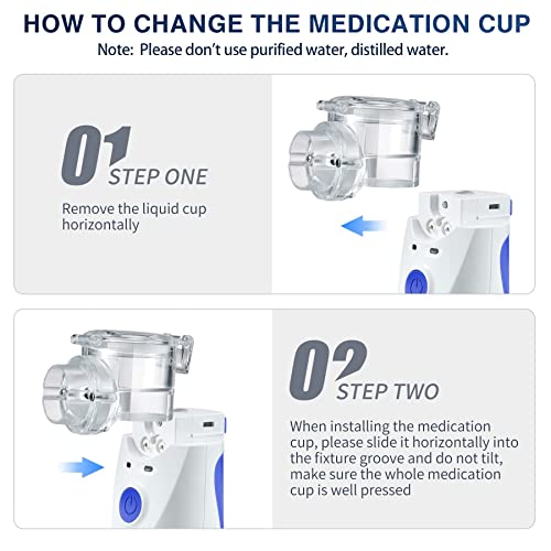 image for AZZUTORK Nebulizer for Adults and Children, Portable Nebulizer of Cool