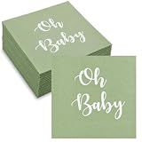 20 Stück Oh Baby Servietten Babyparty Servietten Grün
