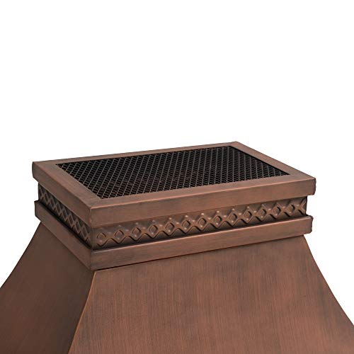 Sunjoy A304001001 Smith Collection Slate Wood Burning Fireplace, Copper - Thumbnail 7