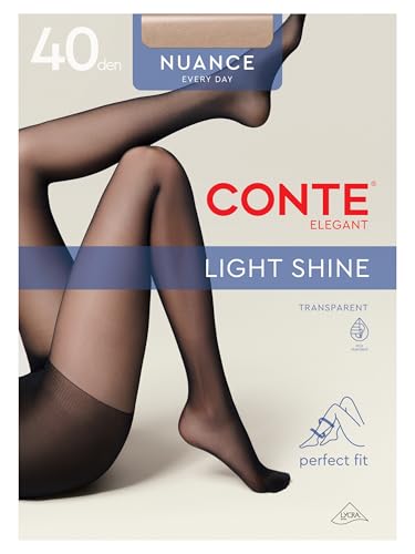 Image of Conte Tights Control Top Semi Opaque Pantyhose Silky Matte Effect Nuance 40 Den