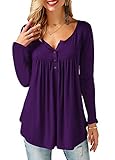 bluse lila orange Stil: Button up, Rüsche, einfarbig / bedruckt