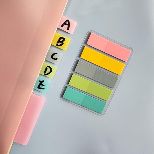 Image of ELII 500 PCS Tabs 2 Inch Book Tabs Sticky Index Tabs,File Tabs | Self Adhesive,Page Markers,Index Labels for Pages,Safety Material, Smooth Writing,Transparent,Waterproof,Repositionable