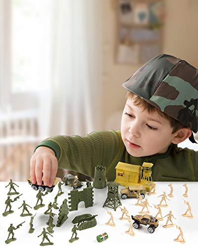 Toy Life Army Men Toy Soldier Plastic Army Toys 95 Pieces Army Men Toys For Boys Military Action Figure Includes Army Guys Base, Military Toy, Army Action Figure, Soldier Toys, Army Playsets For Boys #TOP7