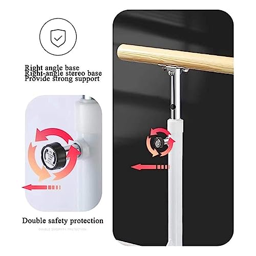 Barre de ballet murale en bois massif réglable blanche 1m
