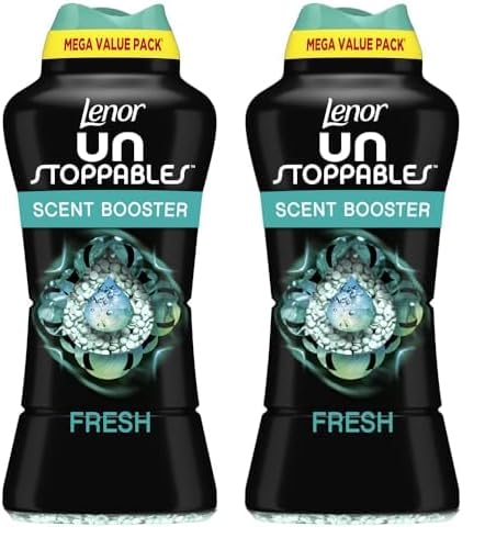 Lenor Unstoppables Scent Booster Laundry Beads, Non-Stop Boost of Freshness From Wash to Wear, Fresh (750g) (Pack of 2)