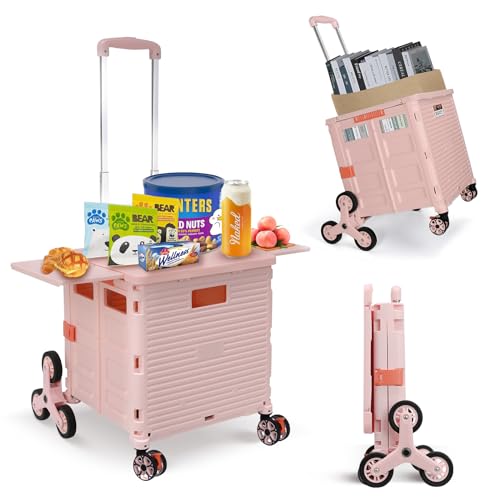 Chariot utilitaire pliable ultra compact doté de roues multidirectionnelles