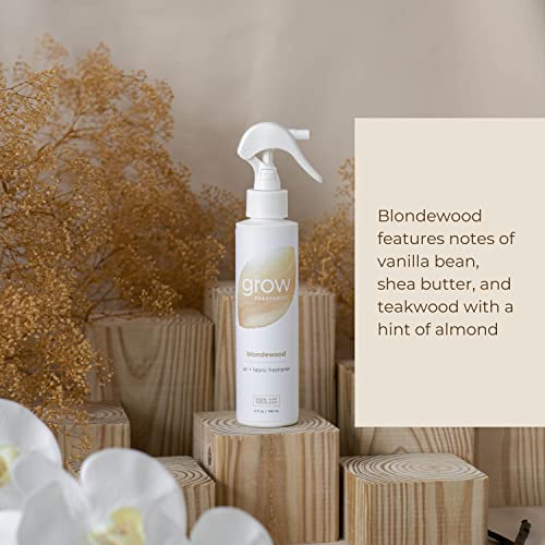 Grow Fragrance - Certified Non Toxic, 100% Plant Based Fabric And Room Air Freshener Spray. Made With All Natural Essential Oils - Blondewood Scent - Great Deodorizer Odor Eliminator #TOP2