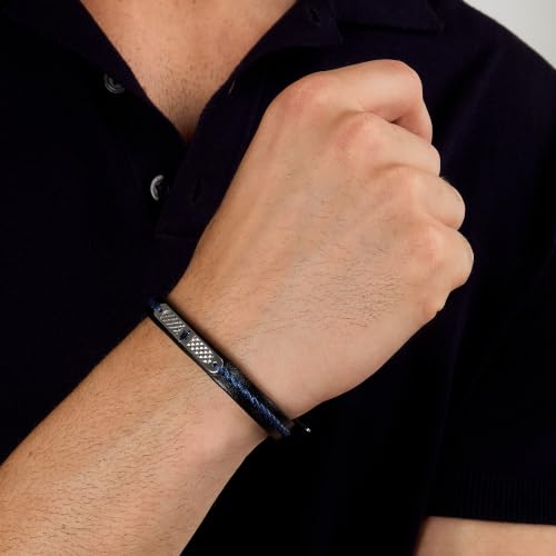 Leather BR SS BLU Rec Leather BLK 19+3CM-5