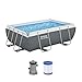 Bestway 56629-7 Set piscina fuori terra Steel Pro MAX - 2,82 m x 1,96 m x 84 cm, grigio